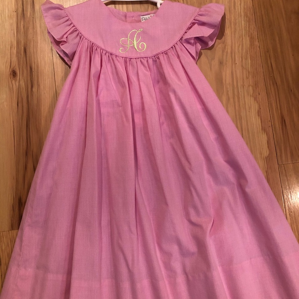 Letter A monogrammed dress
